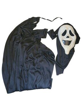 Vintage Scream Ghost Face Smiley Mask Costume Fun World Easter Unlimited 8511SM